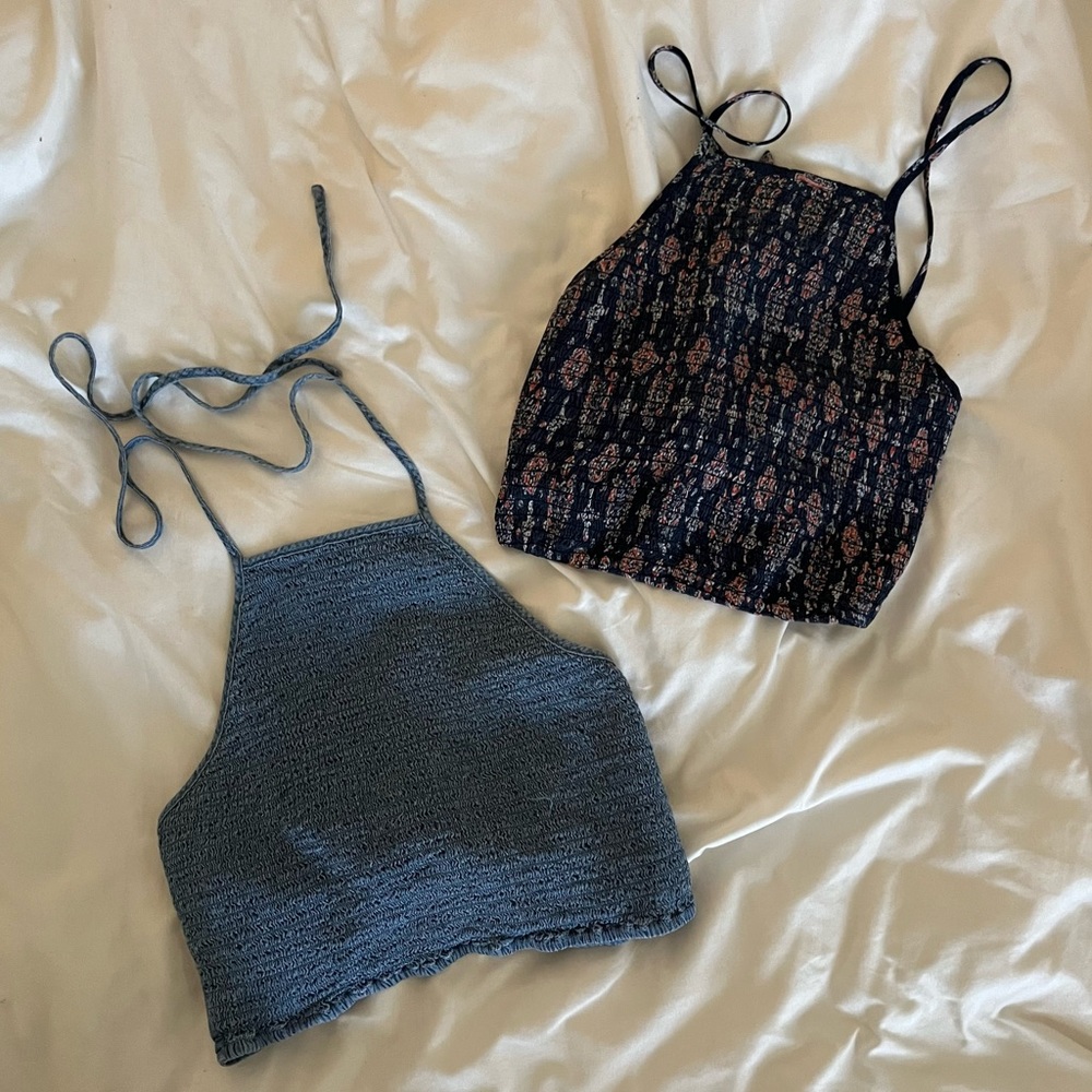 Hollister Backless Halter Crop Top Bundle